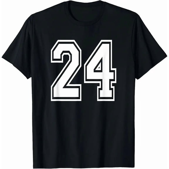 Number 24 Numbered Uniform Sports Jersey Team 24th Birthday T-Shirt
