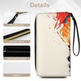 thumbnail image 5 of Womens Wallet Bifold Ladies Cluth Bag Wristlet Wrist Strap Long Purse France Fitness Design, 5 of 6