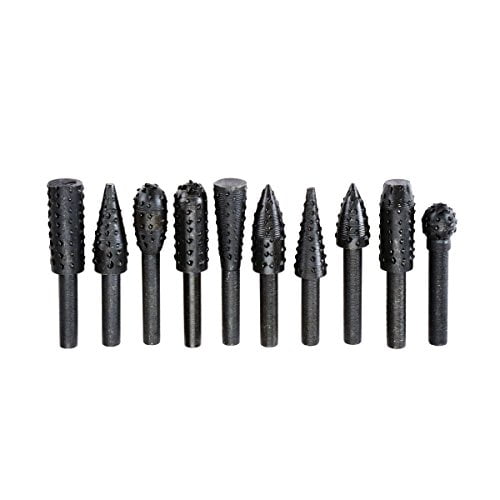 COARSE TOOTH ROTARY RASP FILE SET 10 PC