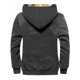 thumbnail image 3 of Men's Solid Color Flag Print Jacket Men's Spring And Autumn Casual Trend Zipper Hooded Jacket L, 3 of 3