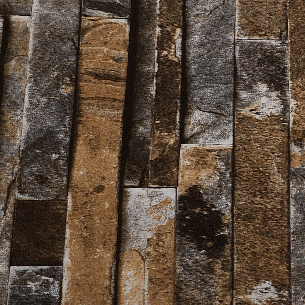 Brick Wallpaper, Textured, Waterproof for Home Design and Room Decoration, Super Large Size 10m x 0.53m / 393.7'' x 21''