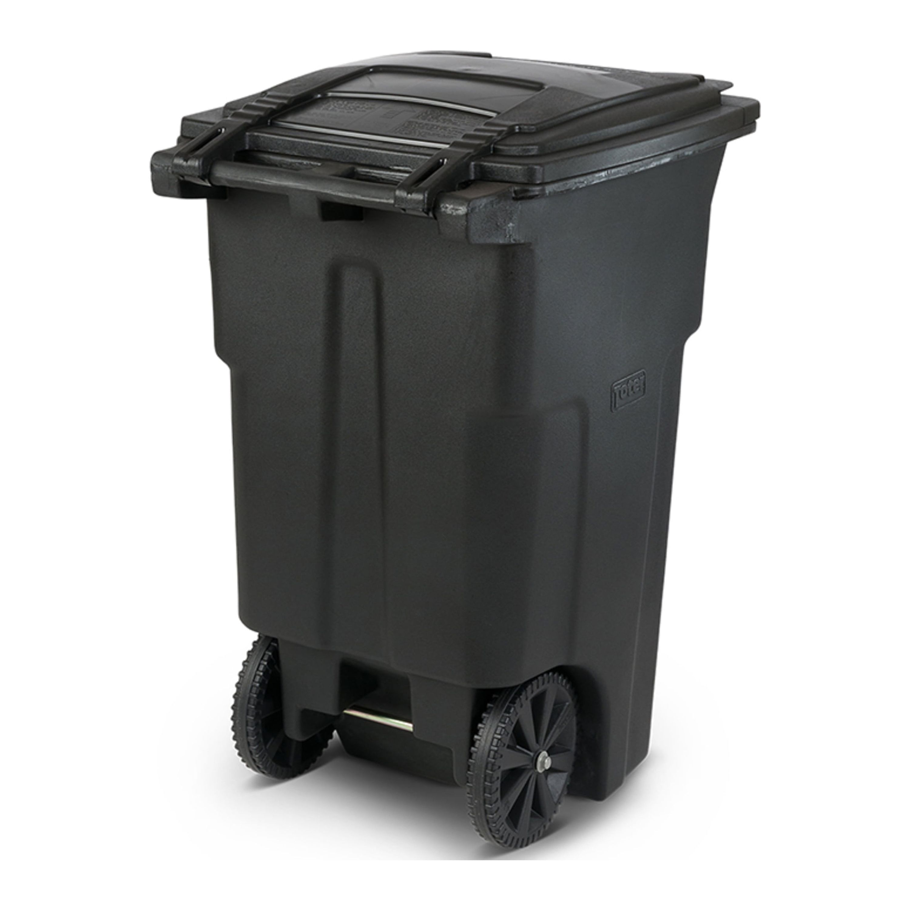 Toter 64 gallon black garbage can with wheels and lid - image 3 of 7