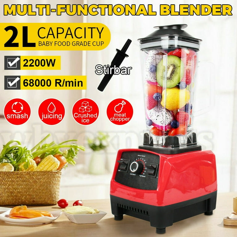 220V 110V Heavy Duty Commercial Blender Mixer Juicer Fruit Food Processor  Ice Smoothies Blender High Power