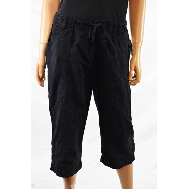 karen scott drawstring capris