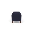 thumbnail image 3 of Siena 17.5" 3-Seat Lounge Reception Waiting Bench / Walnut Wood Legs / Navy Blue, 3 of 5