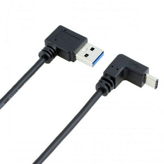 FVH USB 3.1 USB-C Up Down Angled to 90 Degree Right Angled A Male Data Cable for Macbook Tablet Phone
