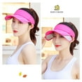 thumbnail image 2 of Sombrero de visera de verano para mujer, ajustable, con ala retráctil, protección UV, sombrero deportivo para tenis de playa, 2 of 3