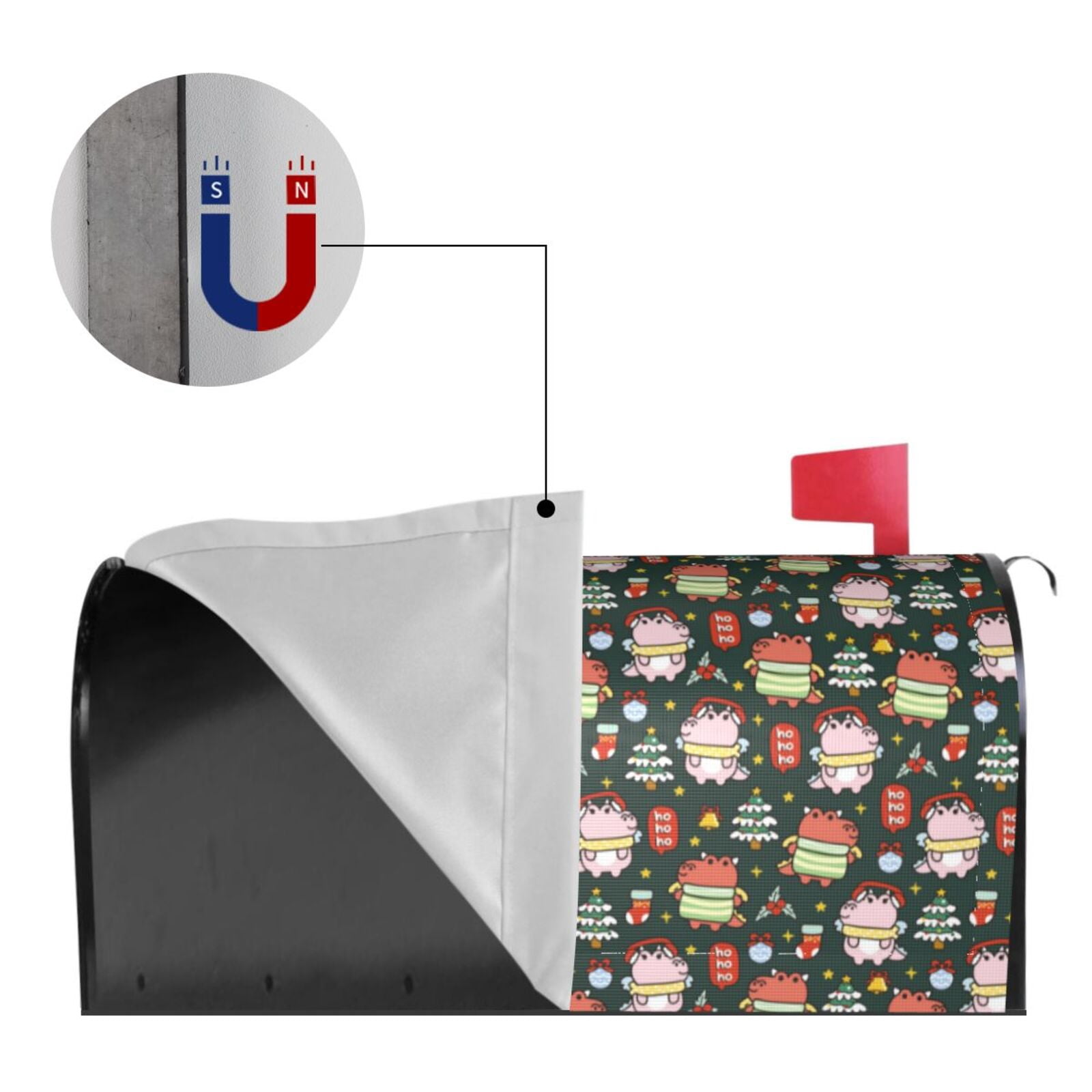Kdxio Magnetic Mailbox Cover 21x18 in Mailbox Cover Outdoor Decoration Holiday Mailbox Covers for Home Garden Yard-21x18 in