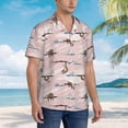 thumbnail image 5 of Daiia Cloud Sloth Hawaiian Shirt for Men Gentle Cotton Regular Short Sleeve Casual-Small, 5 of 9