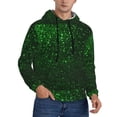 thumbnail image 2 of Fotbe Men's Hoodie with Green Sparkling Pattern - Kangaroo Pocket Pullover Hooded Sweatshirt, Perfect for Daily Wear, Travel, and Home-Large, 2 of 7