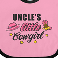 thumbnail image 4 of Inktastic Uncles Little Cowgirl with Cowgirl Hat and Boots Girls Baby Bib, 4 of 4