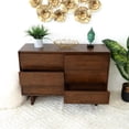thumbnail image 6 of Boston Mid Century Modern Solid Wood Walnut Dresser with 6 Drawers, 6 of 7