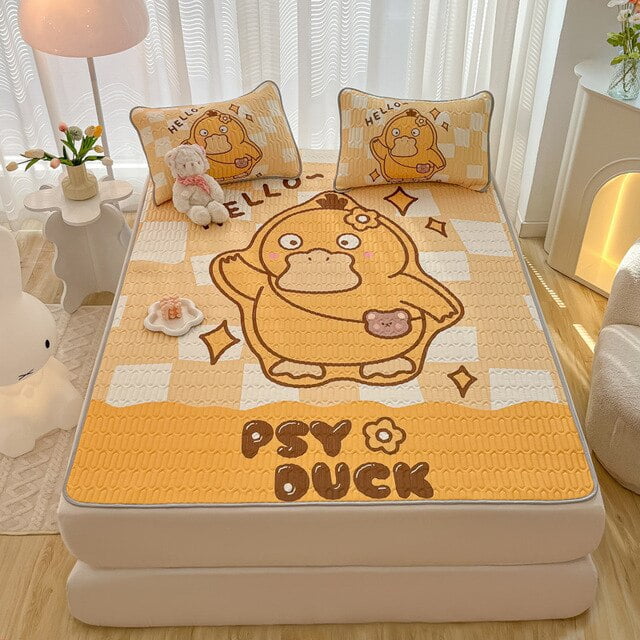 Sanrio Summer Kuromi Hello Kitty Bed Sheet Soft Kawaii Cinnamoroll My