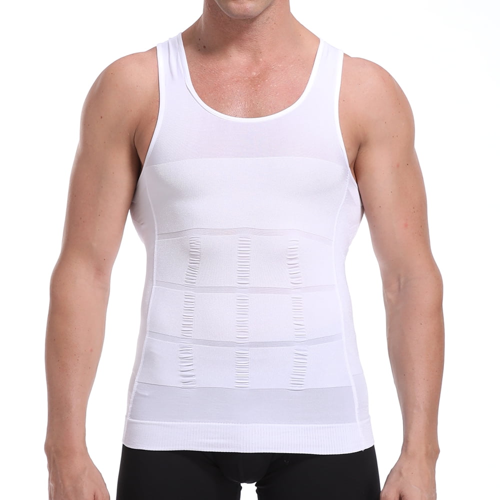 Buy OLSIC Men Compression Shirt Slimming Body Shaper Vest Tummy Control Shapewear  Abdomen Undershirt Gym Workout Tank Top#White Online at Best Prices in  India - JioMart.