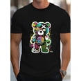 thumbnail image 1 of Estampado "GRAFFITI BEAR", camiseta gráfica para hombre, camisetas casuales y cómodas para el verano, ropa para hombre, camisetas informales, 1 of 4