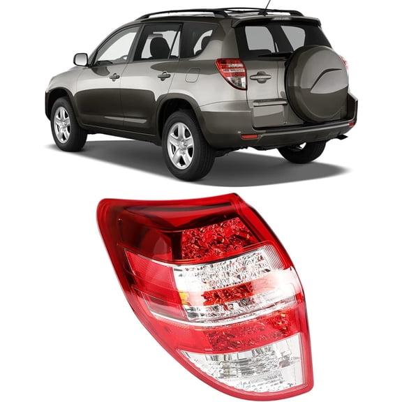 LABLT Driver Side Tail Light Replacement for 2009-2012 Toyota RAV4 Rear Tail Light Brake Lamp Assembly Halogen LH Left Side 815600R010 TO2800181