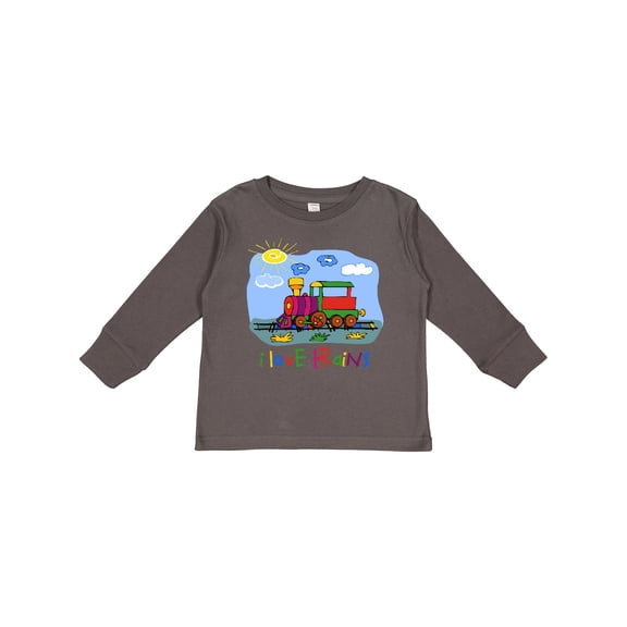 Inktastic I Love Trains Boys or Girls Long Sleeve Toddler T-Shirt