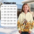 thumbnail image 7 of Pzuqiu Sunflower Horse Hoodie Sweatshirt for Girls 4-5 Fashion Fuzzy Fall Winter Clothes Warm Comfortable Long Sleeve Hoodies Kids Stretchy Unique Design for Outdoor Activities, 7 of 7
