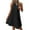 Black, variant on BSDJILFG Cotton Dresses for Women Summer Halter Eyelet Dress Round Neck Button Breathable Soft Solid Dress White S-XXXL