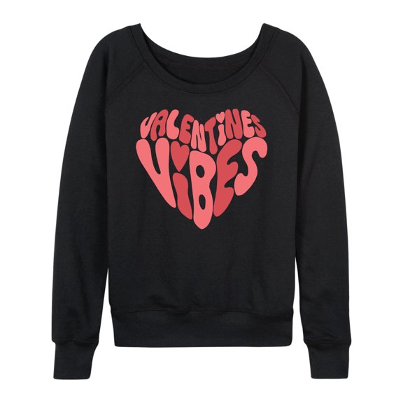 Instant Message - Valentines Vibes - Women's French Terry Long Sleeve Pullover