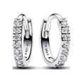 thumbnail image 2 of Pandora - Sterling Silver Hoop Earrings With Pavè, 2 of 2