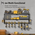 thumbnail image 3 of Spampur Power Tool Organizer Wall Mount, 15 Min Assembly & Maximum 100lb load by Heavy Duty Metal, 8 Drill Holder, 3 Layers Garage organization and Storage Rack, Tool Shelf With Battery Holder, 3 of 8