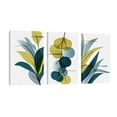 thumbnail image 1 of Cuadro Decorativo Tríptico Vertical Hojas en Verde Canvas Revolution Set De 3 Cuadros 25x38 cm, 1 of 5