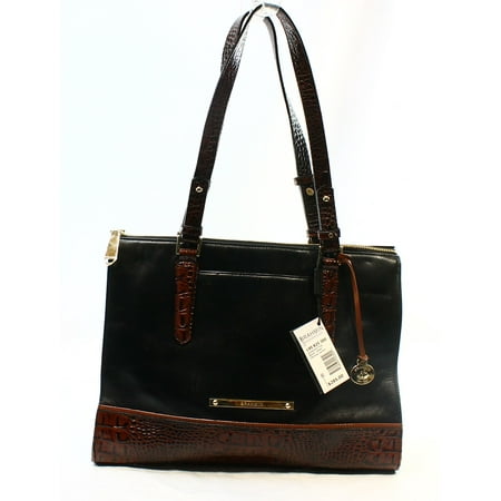 Brahmin New Black Tri Textured Leather Anywhere Handbag Brahmin New Black Tri Textured Leather Anywhere Handbag Tote Purse 285