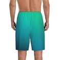 thumbnail image 4 of Lsque Green Turquoise Teal Mens Sleep Pajama Shorts,Short Pajama Pants, Cotton Ultra-Soft Knit-Medium, 4 of 9