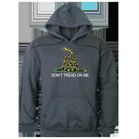 Rapid Dominance  Gadsden Graphic Pullover Sweatshirt, Heather Charcoal - 2XL
