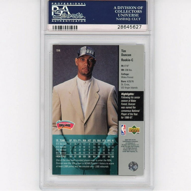 NBAカード ルーキーカード #115 Tim Duncan RC PSA8 NBAカード