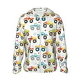 thumbnail image 2 of Uemuo Cartoon Monster Trucks Pattern Women's Full Zip UPF 50+ Sun Protection Hoodie Jacket Long Sleeve Sun Shirt Hiking Outdoor Performance with Pockets-X-Large, 2 of 9