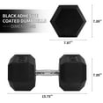 thumbnail image 2 of Signature Fitness Hex Single Dumbbell Strength Training Workout Equipment, 70 lb, 2 of 6