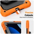 thumbnail image 7 of for iPad 9th/8th/7th Generation 10.2 inch Case, 360 Rotating Shockproof Cover with Stand, Handle, Shoulder Strap, Orange, 7 of 7