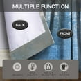 thumbnail image 3 of Grey and Blue Blackout Kitchen Curtains Tiers and Valances Set 3 Piece for Windows Modern Art Kitchen Window Curtains Set,Trendy Abstract Valances for Living Room(36" Tiers Set), 3 of 5