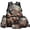 Autumn Forest Deer US Flag, variant on Yspwyqan Distressed USA Flag 4Pcs Kids Backpack Set with Lunch Box Pencil Case, Largemouth Bass Lightweight Large Capacity Bookbag for Elementary Middle School Travel