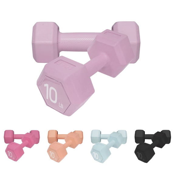 Divmystery Dumbbell Hand Weight Sets 10lb of 2 - Anti-roll, Anti-Slip, Hexagon Shape