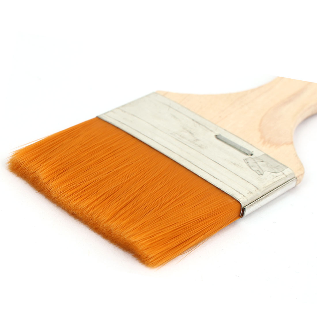 160mm x 49mm Wood Handle Paint Brush Paintbrush Orange for Painter