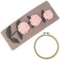 thumbnail image 1 of Coofit Embroidery Kit Creative Fish Floral Needlework Kit DIY Hair Clip with Hoop, 1 of 10