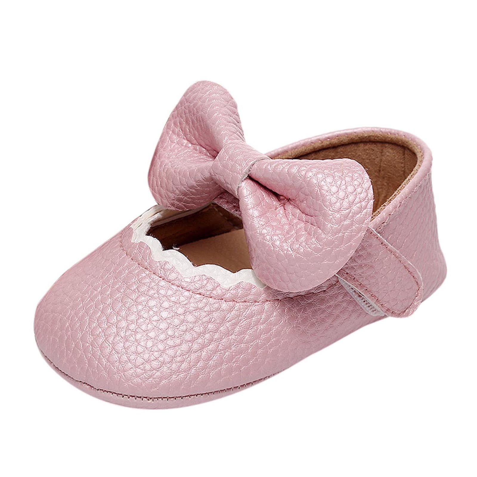 Toddler Kids Girls Shoes Bowknot Flower Sole Walking Shoes Fulltime TM 