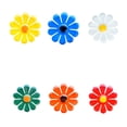 thumbnail image 2 of Colorful Metal Sunflower Wall Decor Set Of 6 Multicolored Flower Wall Art For Home Garden Patio Bathroom Decor, 2 of 7