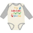 thumbnail image 3 of Inktastic Mommom and Poppop Love Me Boys or Girls Long Sleeve Baby Bodysuit, 3 of 5