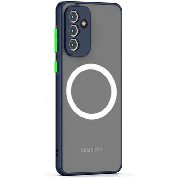 Galaxy A54 5G Case Magnetic [Support Magsafe Charger] Wireless Anti-Scratch Shockproof Matte Clear Full Camera Protection Slim Phone Cover Case for Samsung Galaxy A54 5G 6.4"-Blue