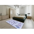 thumbnail image 5 of Ahgly Company Machine Washable Indoor Rectangle Transitional Lavender Blue Area Rugs, 4' x 6', 5 of 7