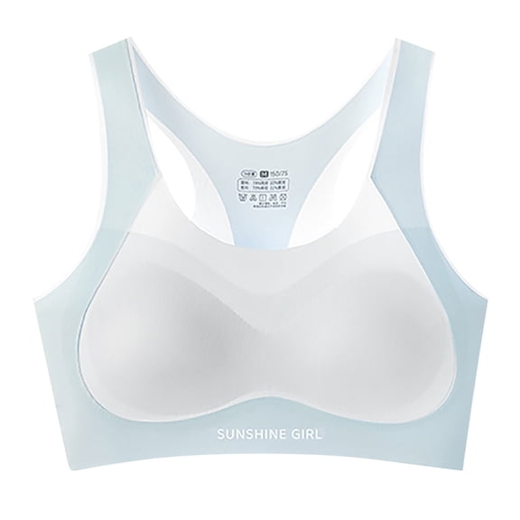 OGLCCG Girls Seamless Athletic Bras Teen No Show Training Soft Tagless Bra with Removable Padding Breathable Workout Bras 8-15 Years