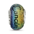 thumbnail image 3 of Sterling Silver Reflections Cancun Orange Dichroic Glass Bead, 3 of 7