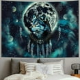 thumbnail image 2 of BCIIG Trippy Wolf Moon Phase Dreamcatcher Tapestry, Cool Animal Aesthetic Galaxy Dream Catcher Tapestry Wall Hanging for Men Bedroom, Boho Space Tapestries Poster Blanket College Dorm Home Decor, 2 of 6