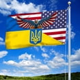 thumbnail image 2 of Flagwix Ukrainian Flag American Ukrainian Grommet Flag TRL1871GF - 4x6 ft., With Flag Pole Rings, 2 of 6