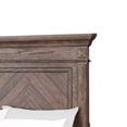 thumbnail image 3 of Benzara Molded Eastern King Headboard with Herringbone Pattern, Dark Brown, 3 of 7
