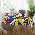 thumbnail image 3 of Yayeee Tablecloths 60" x 60" Rectangle Wrinkle Resistant Party Table Cover, Art Triangles, 3 of 8